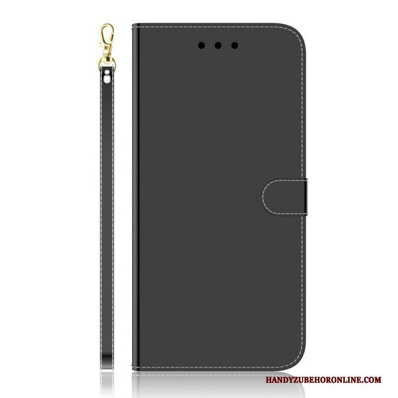 Lederhüllen Für Google Pixel 6A Spiegelabdeckung Aus Kunstleder