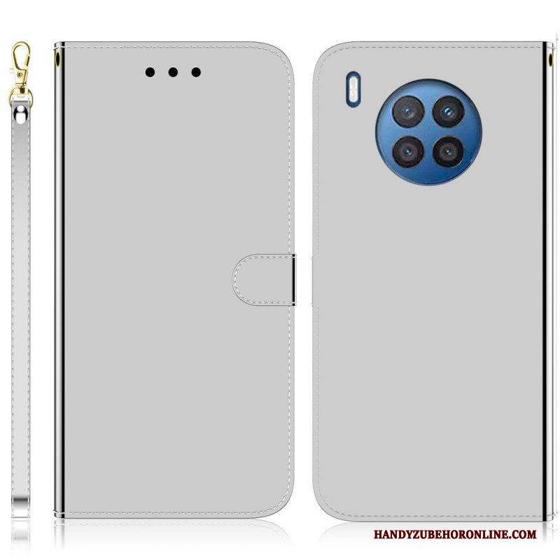 Lederhüllen Für Honor 50 Lite Spiegelabdeckung Aus Kunstleder