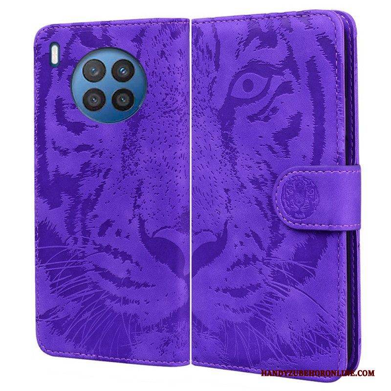 Lederhüllen Für Honor 50 Lite Tiger-gesichtsdruck