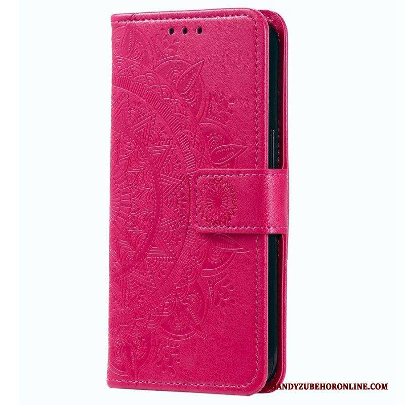 Lederhüllen Für Huawei Mate 50 Pro Mandala-sonne Mit Schlüsselband