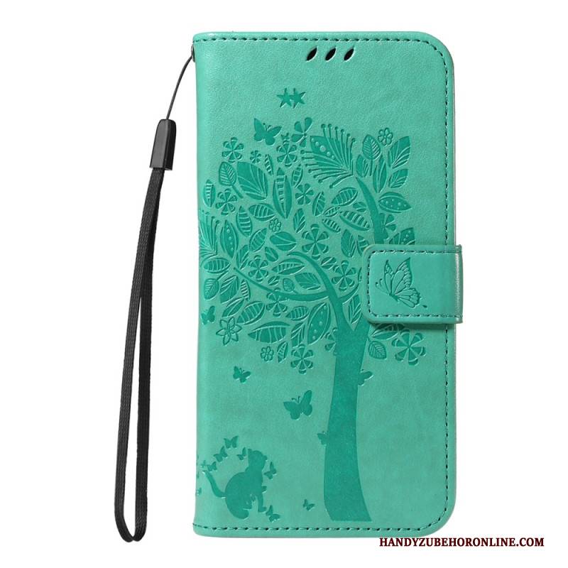 Lederhüllen Für Huawei Pura 80 Ultra Katze Und Baum