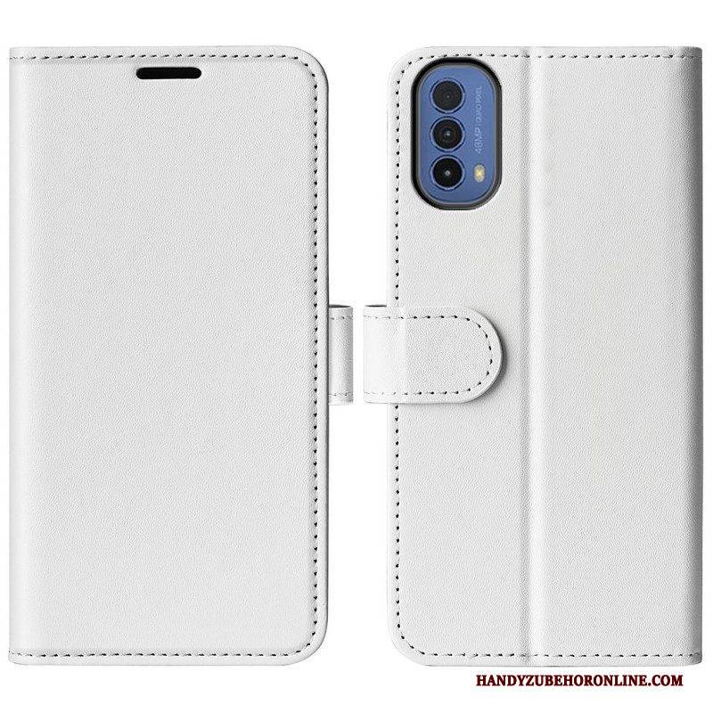 Lederhüllen Für Moto E40 / E30 / E20 Designer-ledereffekt