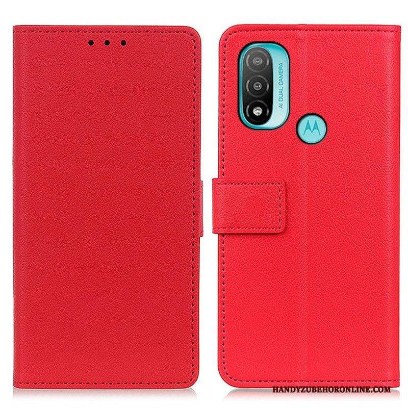 Lederhüllen Für Moto E40 / E30 / E20 Khazneh-klassiker