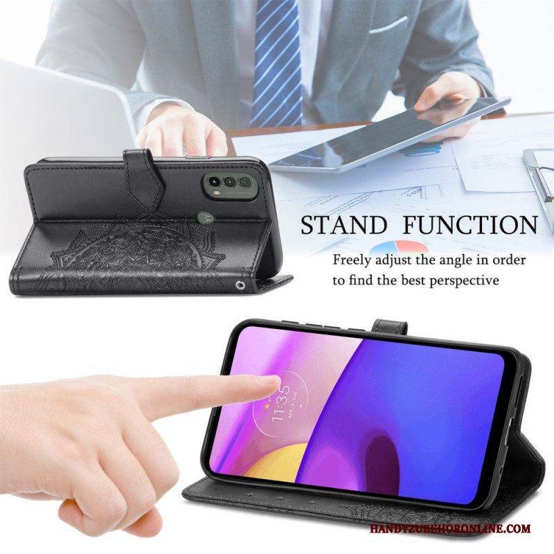 Lederhüllen Für Moto E40 / E30 / E20 Mandala-mittelalter