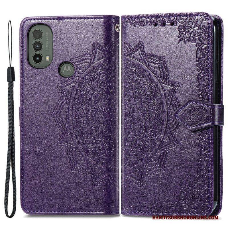 Lederhüllen Für Moto E40 / E30 / E20 Mandala-mittelalter