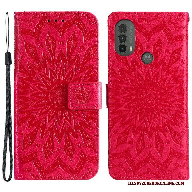 Lederhüllen Für Moto E40 / E30 / E20 Sonnenblume
