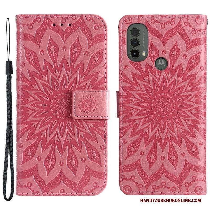 Lederhüllen Für Moto E40 / E30 / E20 Sonnenblume