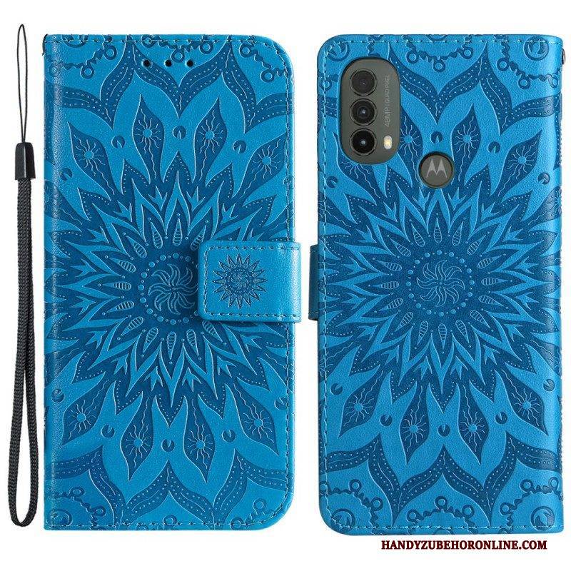 Lederhüllen Für Moto E40 / E30 / E20 Sonnenblume