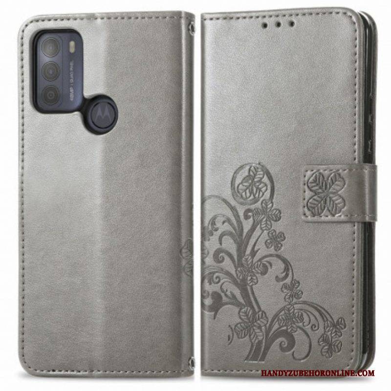 Lederhüllen Für Moto G50 Asiatische Blumen