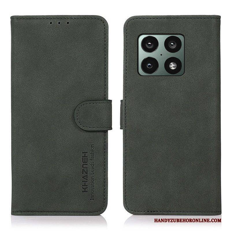 Lederhüllen Für OnePlus 10 Pro 5G Khazneh Modischer Ledereffekt