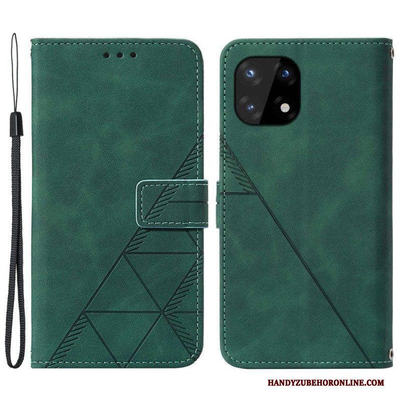 Lederhüllen Für OnePlus 10 Pro 5G Pyramidenleder-effekt