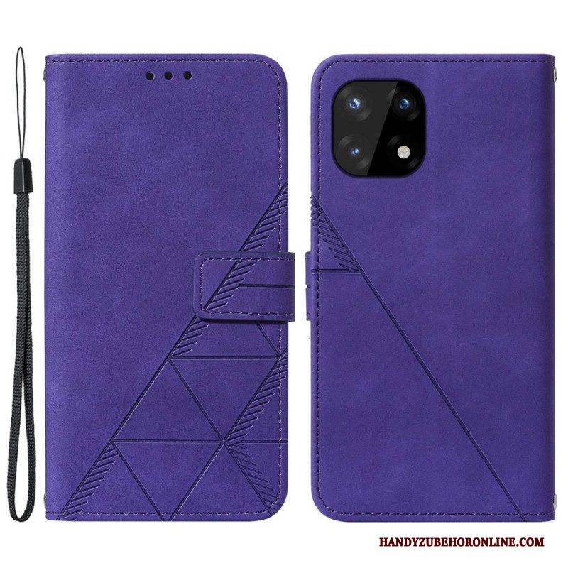 Lederhüllen Für OnePlus 10 Pro 5G Pyramidenleder-effekt