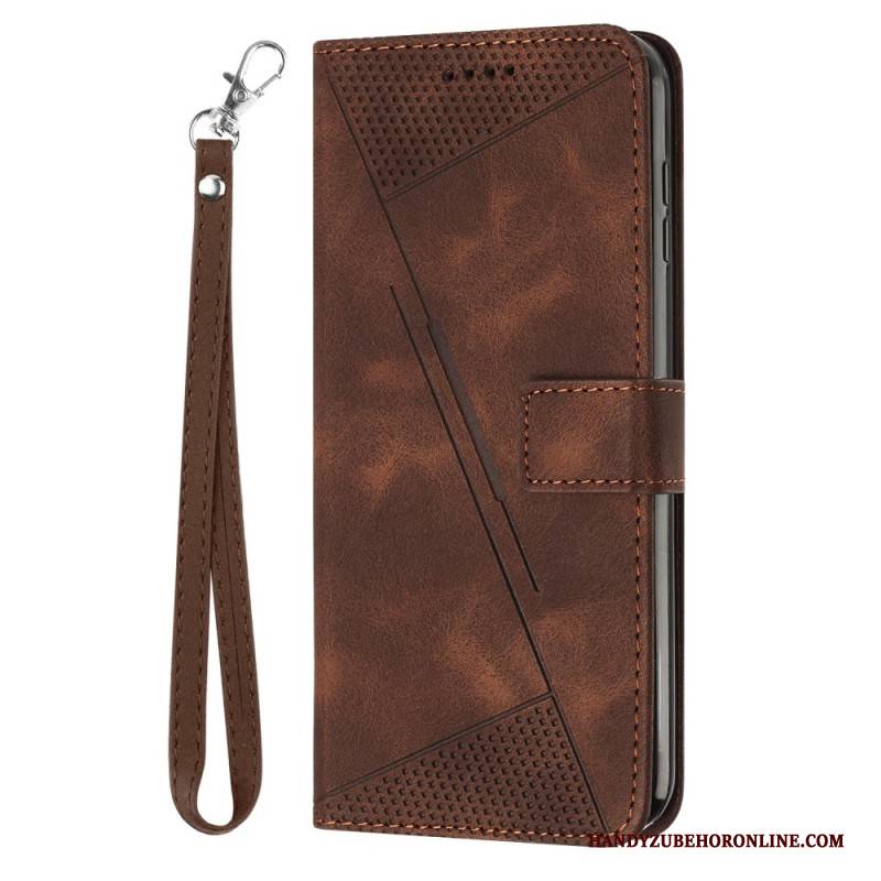 Lederhüllen Für Oneplus 13 Streifen In Wildlederoptik