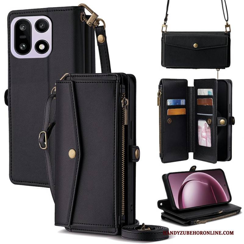 Lederhüllen Für Oneplus 15 Geldbörse Mit Schulterriemen Und Trageband