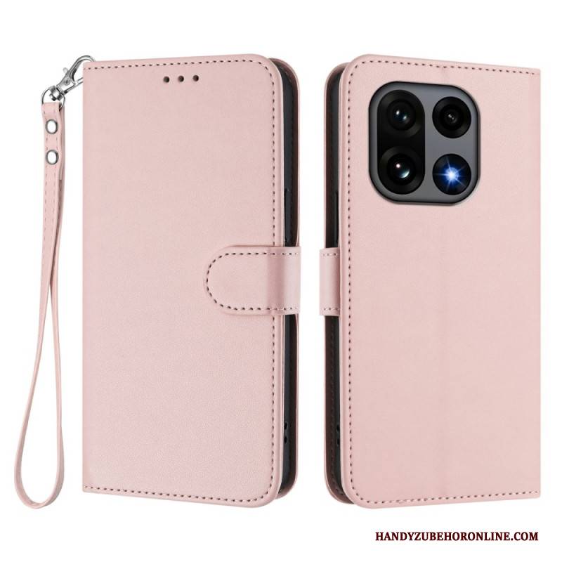 Lederhüllen Für Oneplus 15 Schlicht Mit Riemen