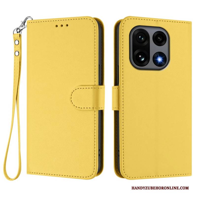 Lederhüllen Für Oneplus 15 Schlicht Mit Riemen