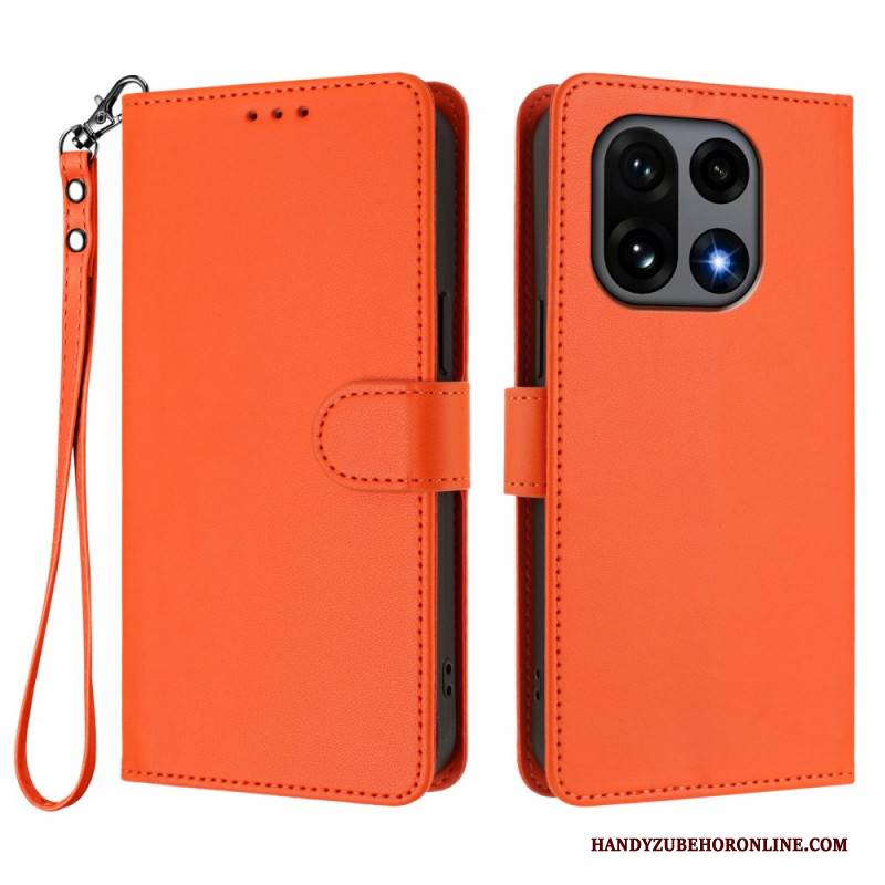 Lederhüllen Für Oneplus 15 Schlicht Mit Riemen