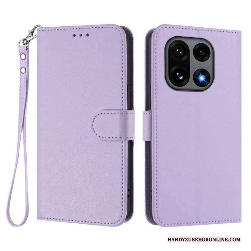 Lederhüllen Für Oneplus 15 Schlicht Mit Riemen