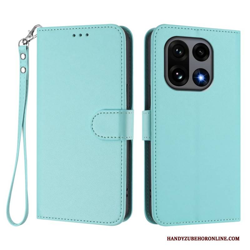 Lederhüllen Für Oneplus 15 Schlicht Mit Riemen