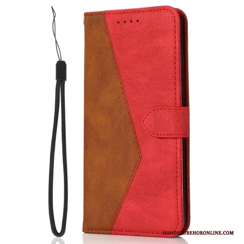 Lederhüllen Für Oneplus 15 Zweifarbiges Design