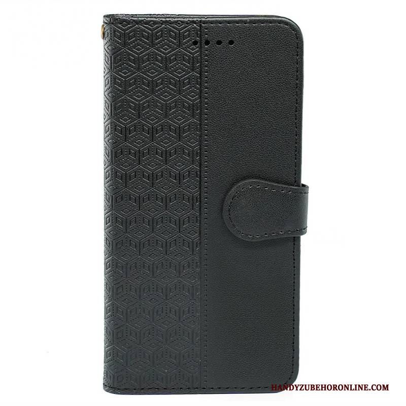 Lederhüllen Für Oneplus Nord 4 Kubisches Muster