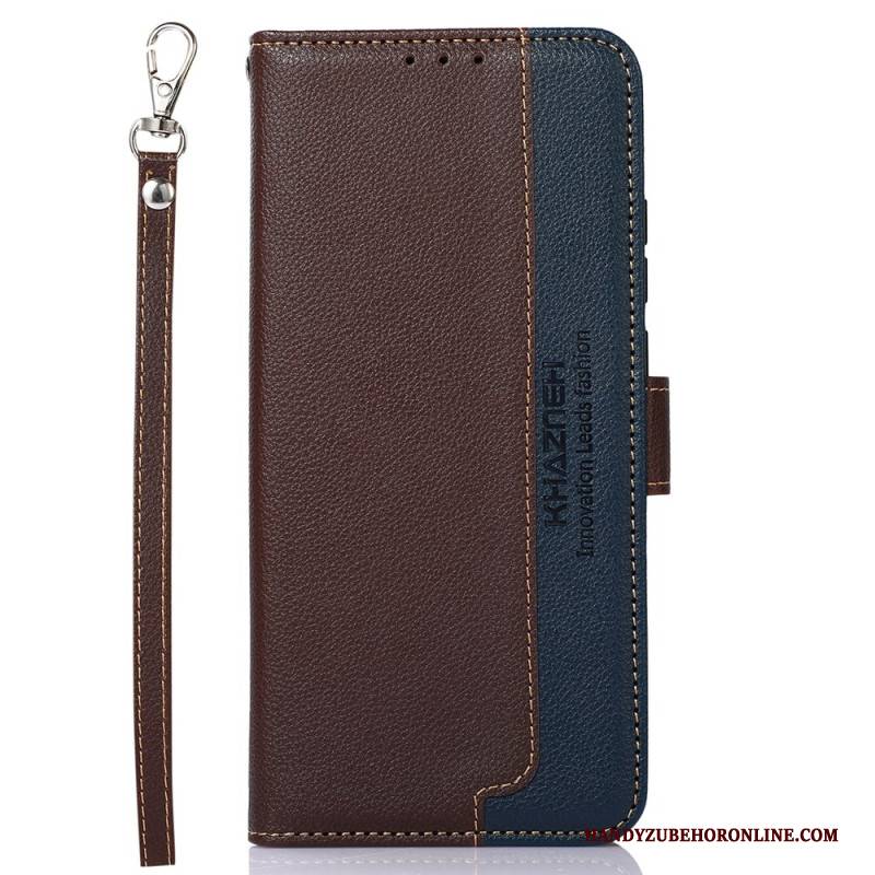 Lederhüllen Für Oneplus Nord 4 Zweifarbig Khazneh