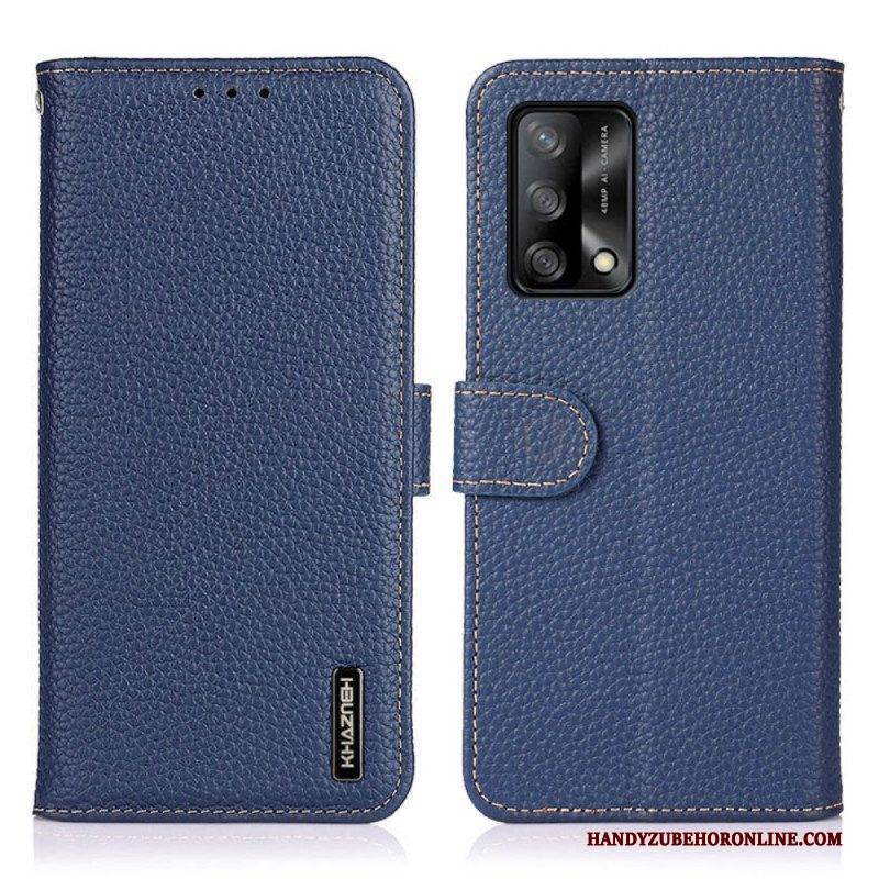 Lederhüllen Für Oppo A74 4G Echtes Khazneh-litschi-leder