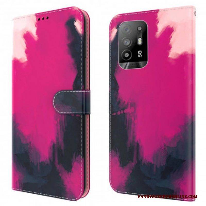 Lederhüllen Für Oppo A94 5G Aquarell