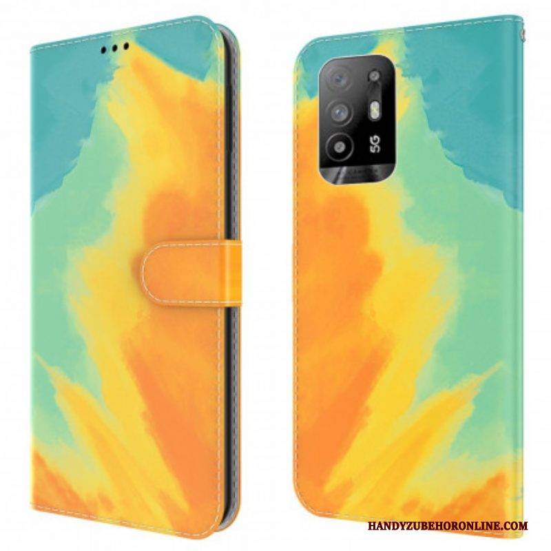 Lederhüllen Für Oppo A94 5G Aquarell