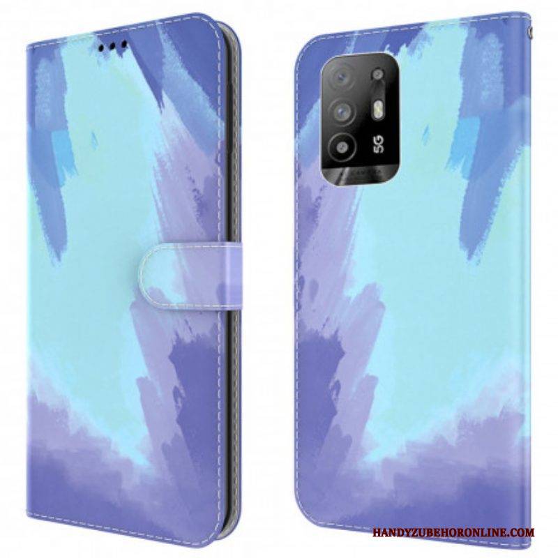 Lederhüllen Für Oppo A94 5G Aquarell