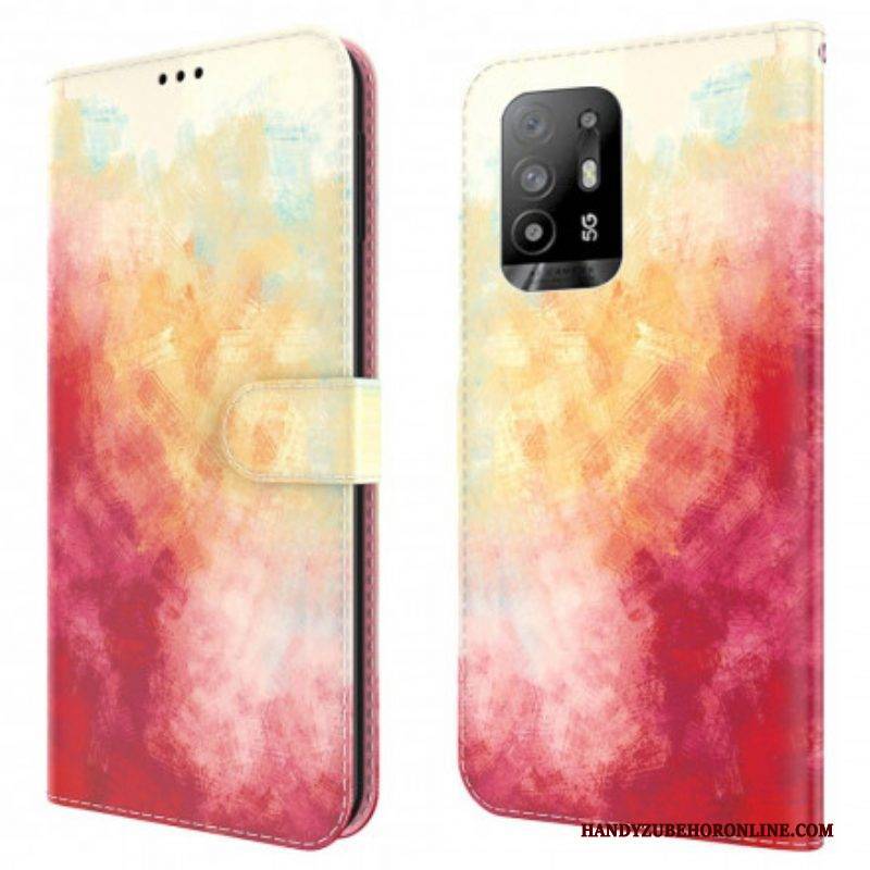 Lederhüllen Für Oppo A94 5G Aquarell