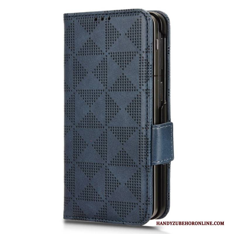 Lederhüllen Für Oppo Find N3 Dreiecksmuster