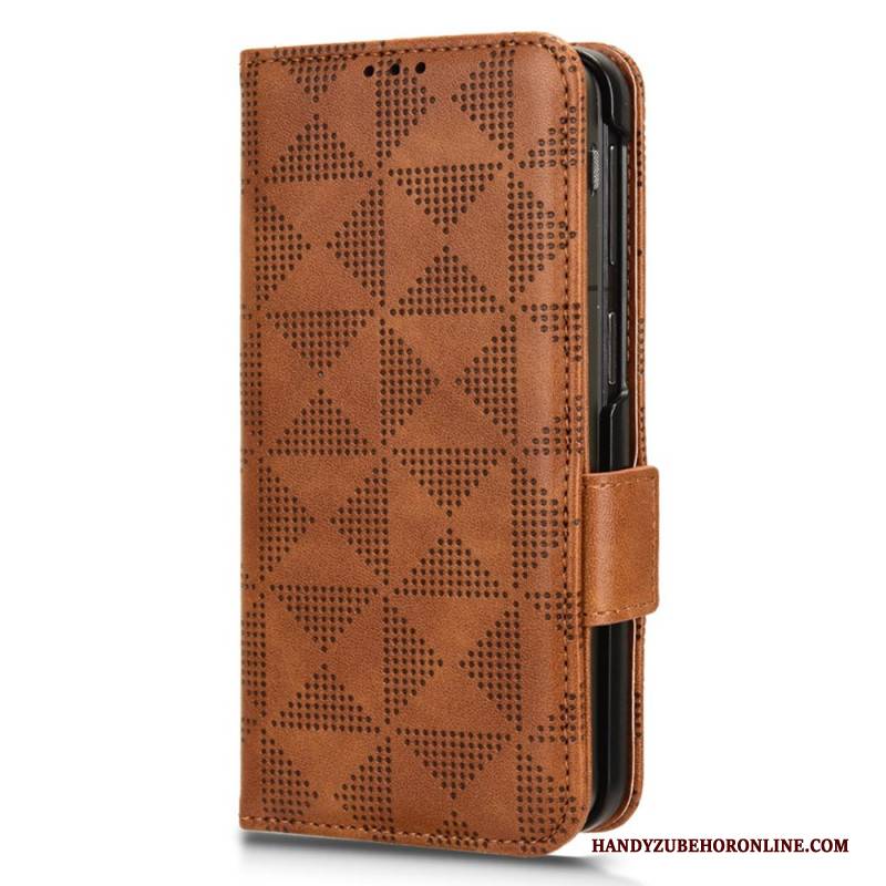 Lederhüllen Für Oppo Find N3 Dreiecksmuster