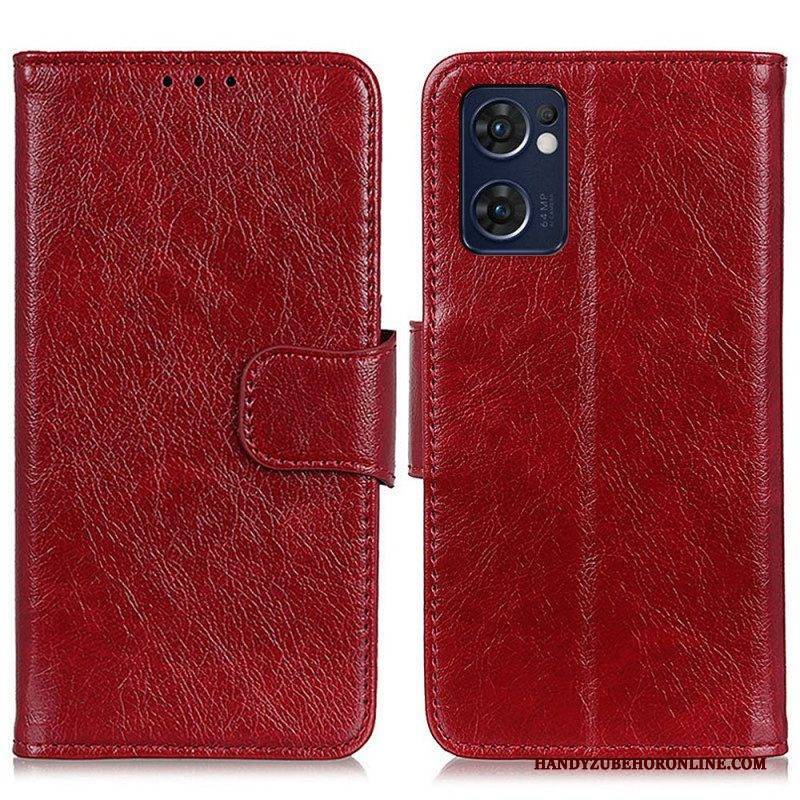 Lederhüllen Für Oppo Find X5 Lite Gespaltenes Nappaleder
