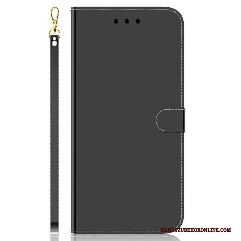 Lederhüllen Für Oppo Reno 8 Pro Spiegel Und Schlüsselband