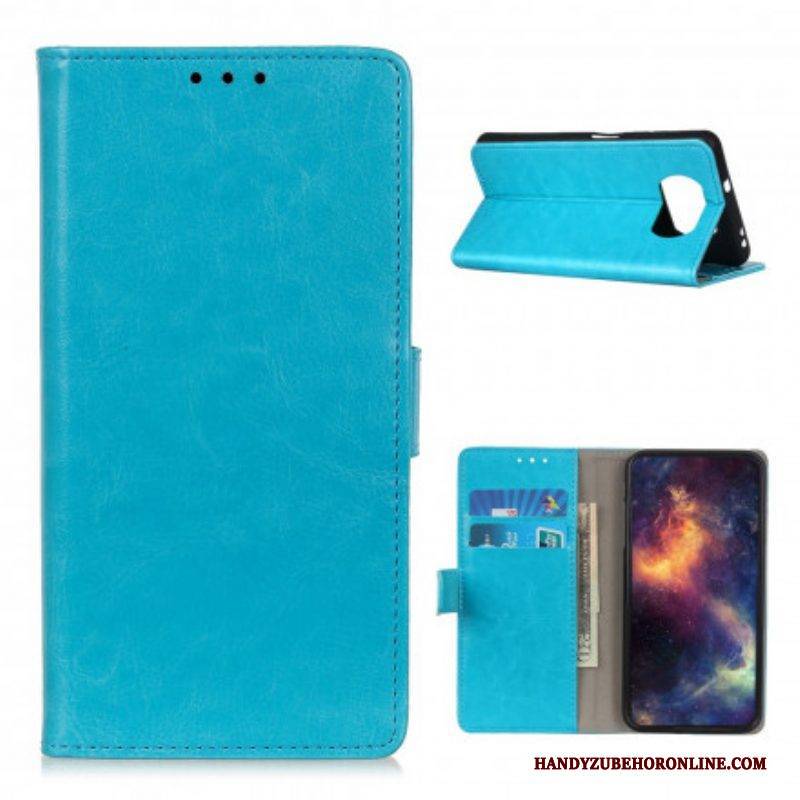 Lederhüllen Für Poco X3 / X3 Pro / X3 NFC Einfacher Glänzender Ledereffekt