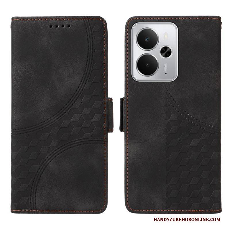Lederhüllen Für Realme 14 5g Rautenmuster
