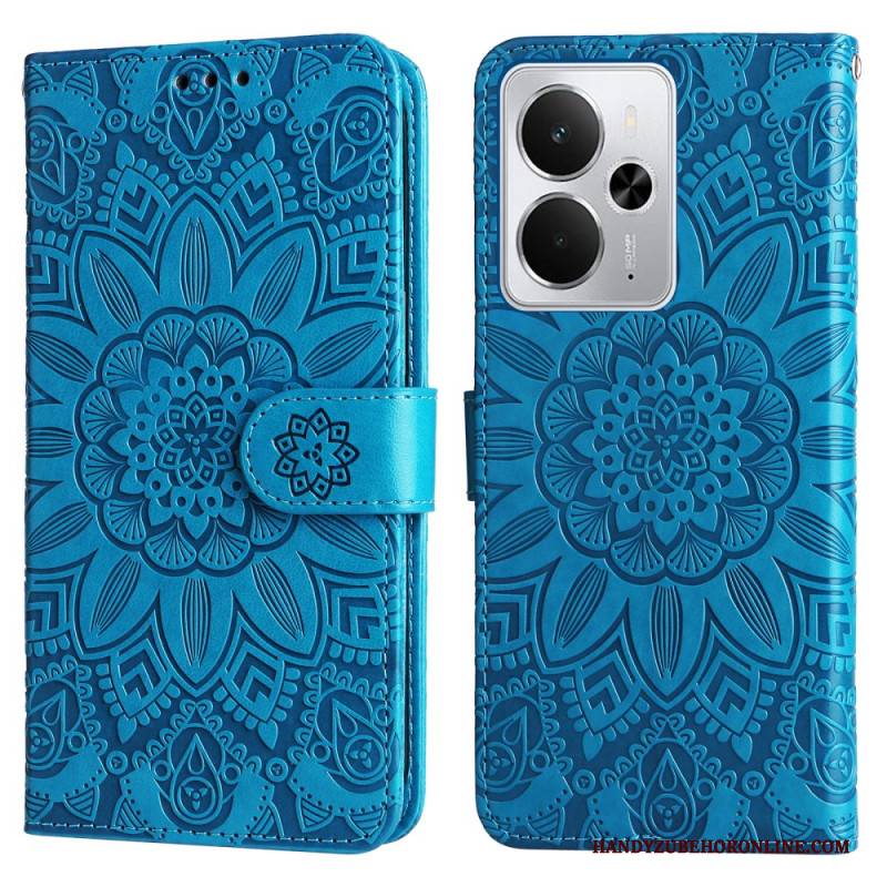 Lederhüllen Für Realme 14 5g Sonnenblumen-design