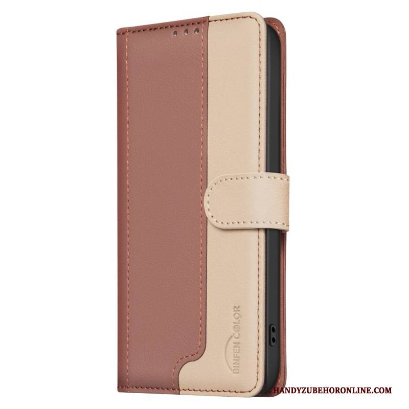 Lederhüllen Für Realme 14 5g Zweifarbig Binfen Color