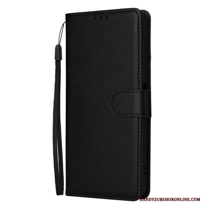 Lederhüllen Für Realme 14x 5g Glattes Kunstleder