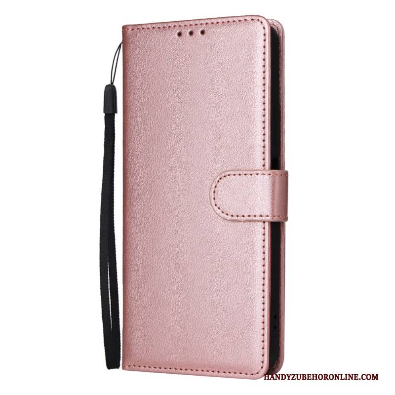 Lederhüllen Für Realme 14x 5g Glattes Kunstleder