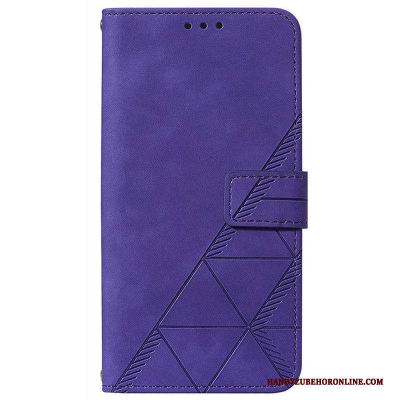 Lederhüllen Für Realme 9 Pro 5G Pyramidenleder-effekt