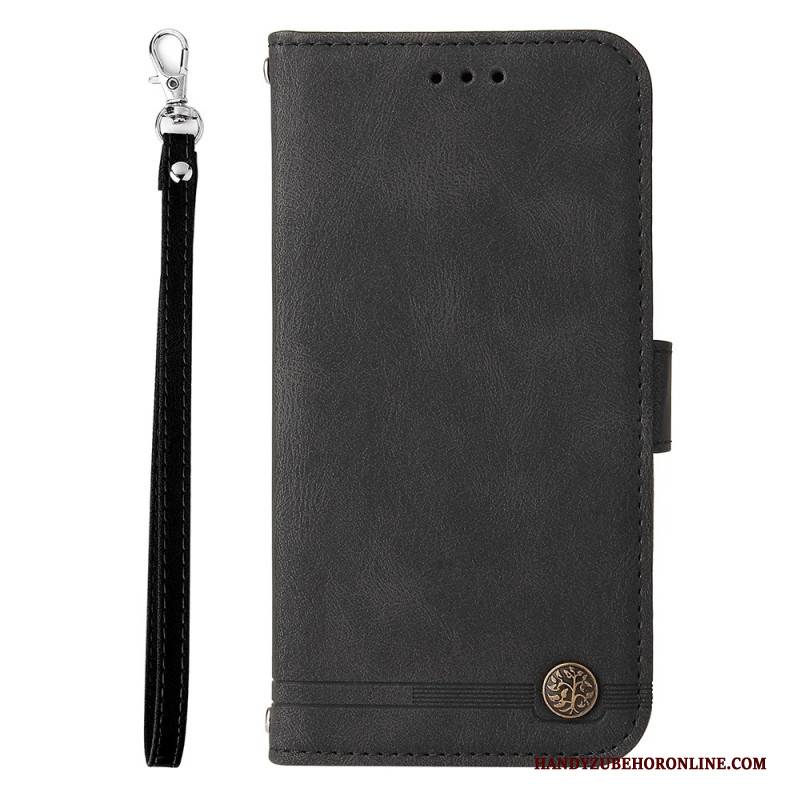 Lederhüllen Für Realme C53 Nietenmuster Mit Riemen