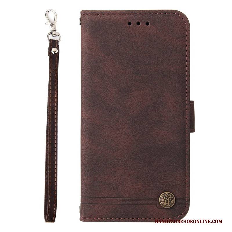 Lederhüllen Für Realme C53 Nietenmuster Mit Riemen