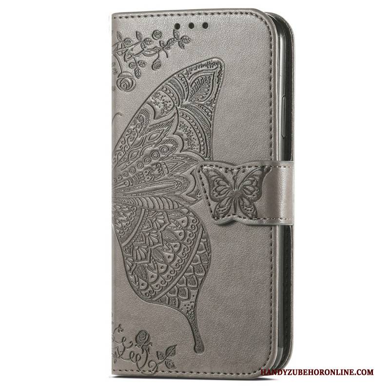 Lederhüllen Für Realme C63 Barocker Schmetterling