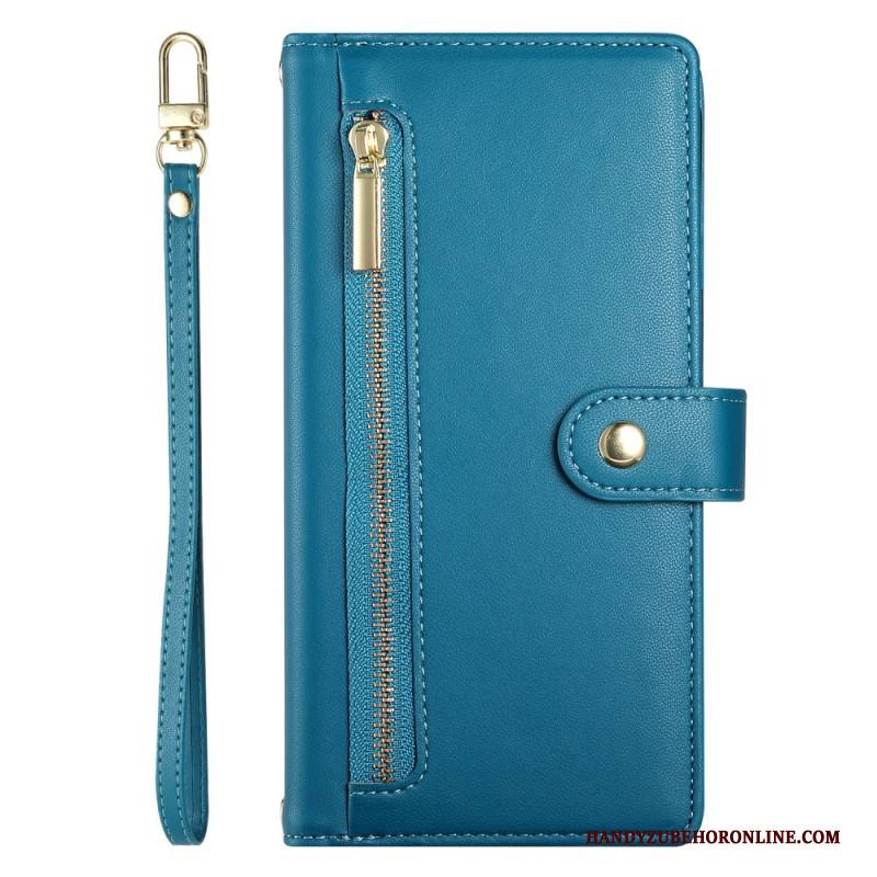 Lederhüllen Für Realme C75 Komplettes Portemonnaie Mit Tragegurt Und Schulterriemen