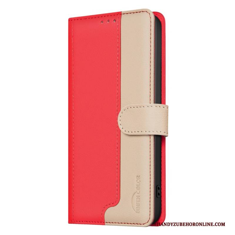 Lederhüllen Für Realme C75 Zweifarbig Binfen Color