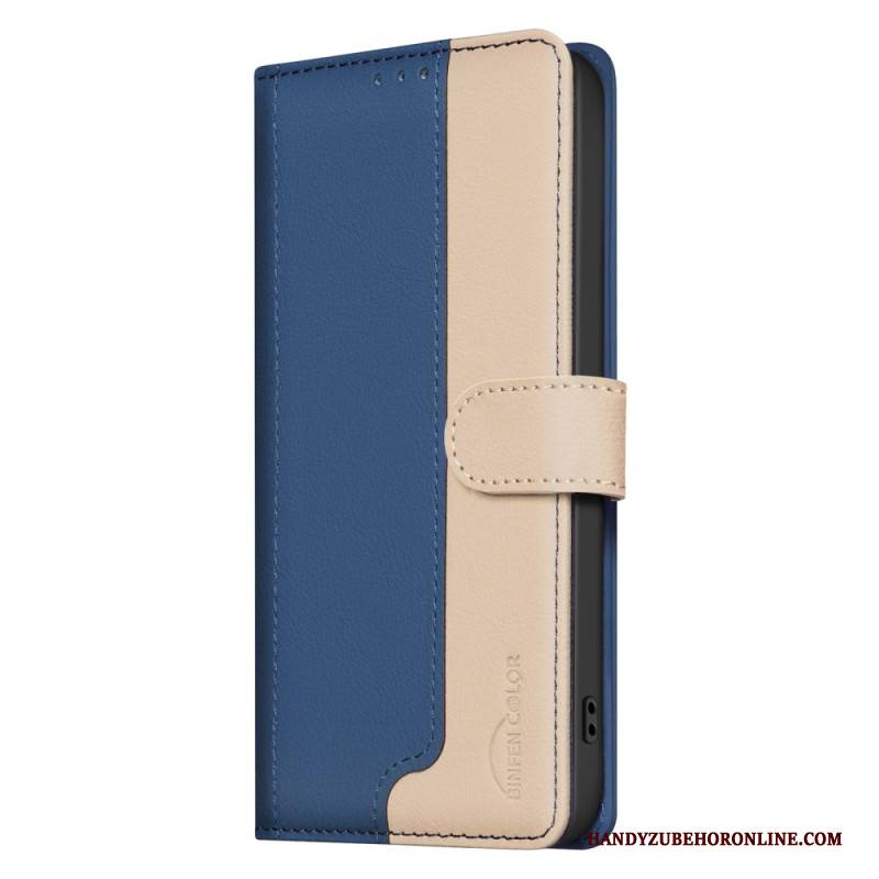 Lederhüllen Für Realme C75 Zweifarbig Binfen Color