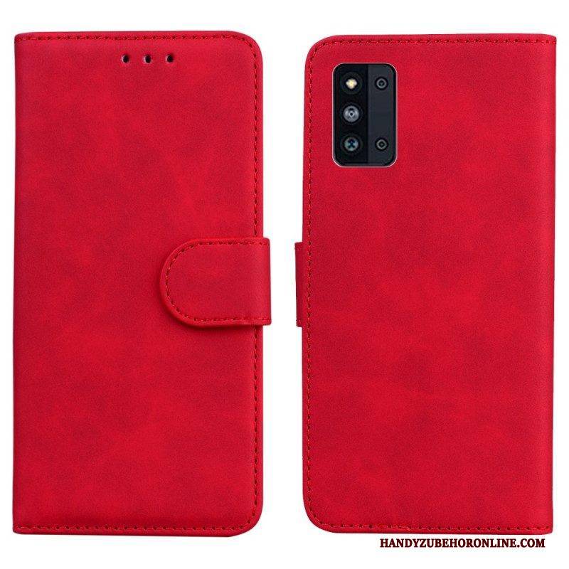 Lederhüllen Für Realme GT 5G Monochromer Ledereffekt