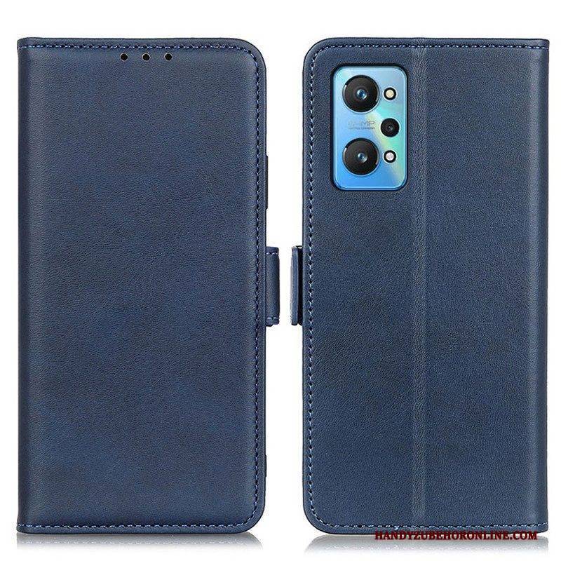 Lederhüllen Für Realme GT Neo 3T / Neo 2 Flip Case Doppelte Klappe